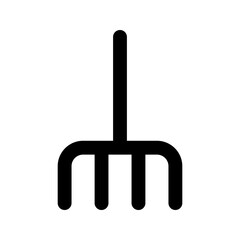 pitchfork glyph icon