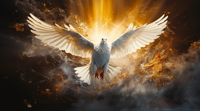 The Holy Spirit of Ruach - A Dove's Flight of Creative Force.