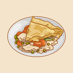 Mom's pie with chicken. Best Dinner Recipes.