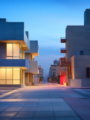 empty street with urban building.