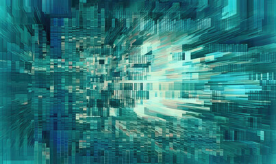 Texture of glitch wallpaper. Technology graphic background. For banner, book illustration. Created with generative AI tools