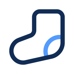 sock outline color icon