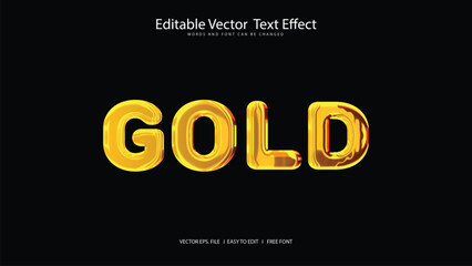 Gold text effect editable