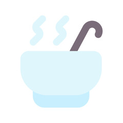 hot soup flat icon