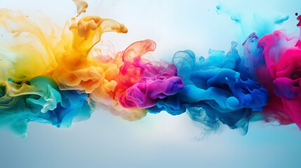 explosion flow of colorful liquid abstract background made with generative AI