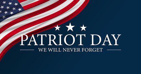 911 Patriot Day, USA Flag - obrazy, fototapety, plakaty