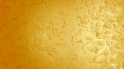 shining goldish orange biological shapes relievo background - abstract 3D illustration