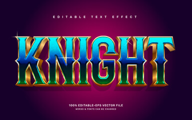 Knight editable text effect template