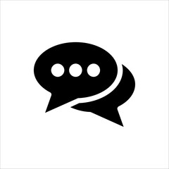 Talk bubble speech icon, speaking people icon vector. isolated on white background