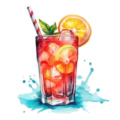 Illustration Watercolor Cocktail