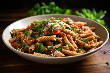 gluten-free ancient grain pasta with fresh tomato sauce