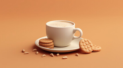 Obraz premium A cup of coffee, Bright photography , HD Background