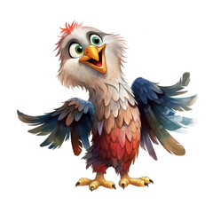 Watercolor Cute Eagle, Whimsical Watercolor Alphabet Clipart, Adorable Animals from A to Z for  Educational Nursery