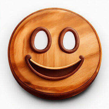 wooden smiley emoji