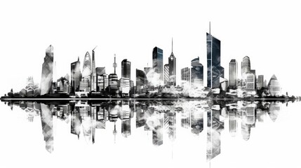 Obraz premium panorama city illustration material