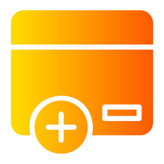 Obraz premium debit card gradient icon