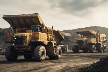 Large mine truck at work