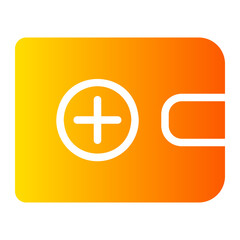 Obraz premium wallet gradient icon