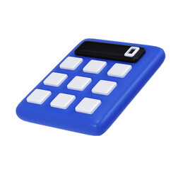 3d calculator icon school office isolated with clipping path. Object on math, finance, accounting and economy. Modern web symbol