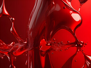 red liquid splash background