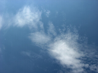 Fototapeta premium Scattered clouds in the blue sky