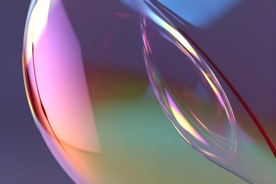 Chromatic rainbow Pastels Vibrant Background, glass abstract wallpaper discs with colorful light emitter iridescent neon holographic gradient. Design visual element for banner, header, poster, cover