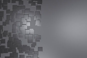 Gray abstract texture, background, art style with cubic shapes - 629977429