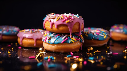 Fototapeta na wymiar Donut, Background, Generative Ai