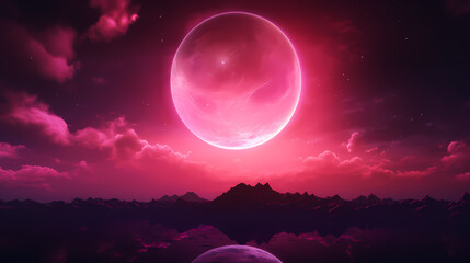 Generative AI, Pink Moon Dreamscape