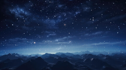 Only The Star sky with white highlights, Background, Generative Ai