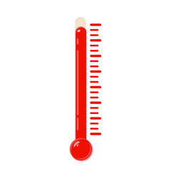 Hot thermometer. Temperature weather thermometers meteorology, temp control thermostat device flat vector icon. Medical thermometers