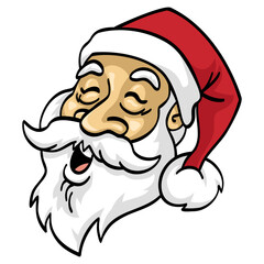 Santa Claus Cartoon Character Design Mascot Christmas Illustration Vector