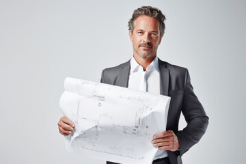 Experience the expertise of a professional engineer and architect, with a handsome man overseeing the renovation of a pristine white house, ensuring excellence in every detail.