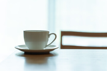 Obraz premium cup of coffee on table close up