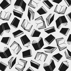 Books pattern background set. Collection icon books. Vector