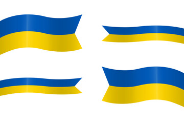 flag ribbon with colors of ukraine for independence day celebration decoration
