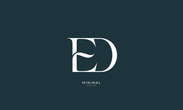 Alphabet letter icon monogram logo ED