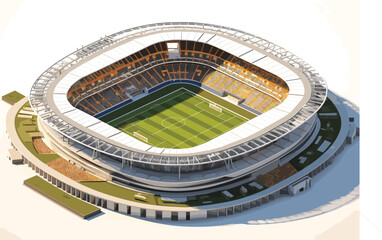 Football stadium vector flat minimalistic isolated illustration