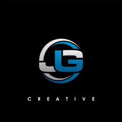 JG Letter Initial Logo Design Template Vector Illustration