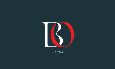 Alphabet letter icon monogram logo BO