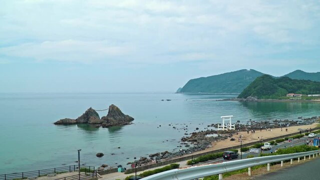 Meotoiwa rocks at Sakurai Futamigaura