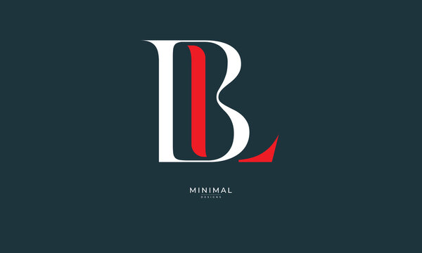 Alphabet letter icon monogram logo BL