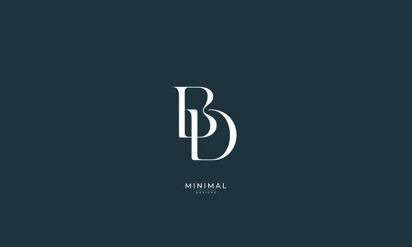 Alphabet letter icon monogram logo BD