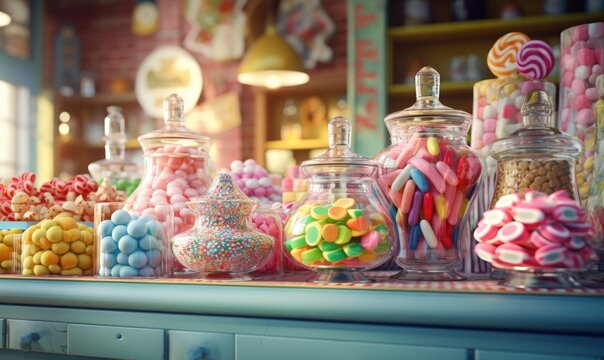 A candy store with a wide variety of sweet, chewy, colorful candies