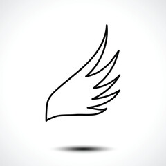 Wing line icon. Vector illustration