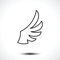 Wing line icon. Vector illustration