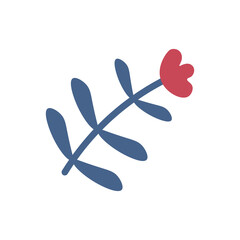 Stylized flowers. Bright vintage retro style from the 1970s. PNG vector image for use in packaging, websites and web pages, cards and invitations, fabrics and prints, wallpapers, covers and flyers