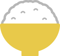 白米　イラスト　シンプル　かわいい　アイコン
