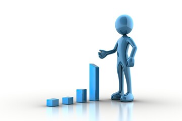 Presentation Slide Icon, bubble figure, growth chart