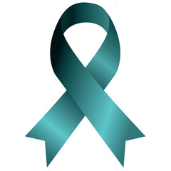 awareness ribbon on white